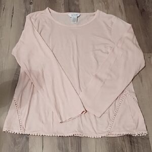 Elegant Women's Creamsicle Color Long Sleeve Top